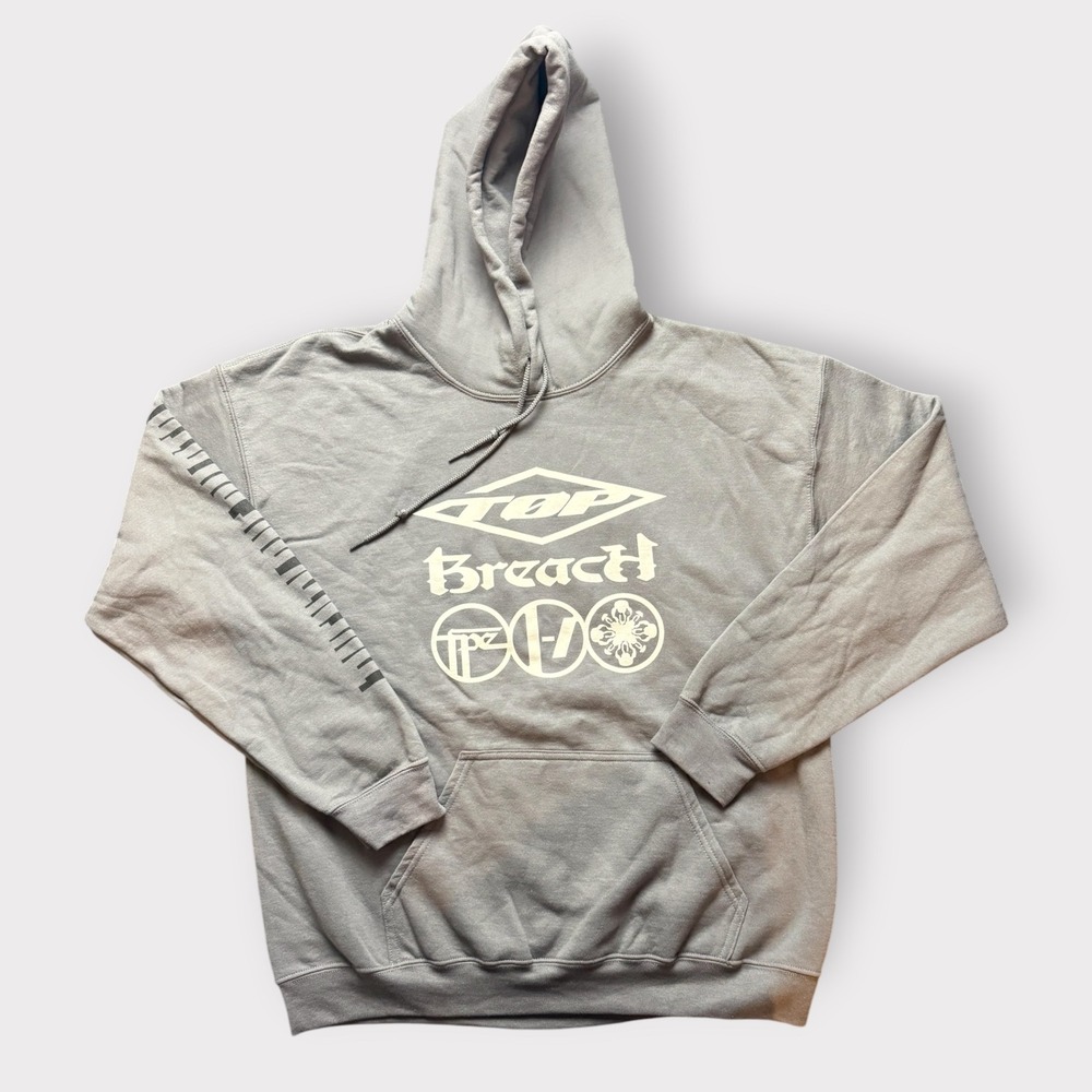 Twenty One Pilots Breach Hoodie Grey Graphic Official Band Merch Large